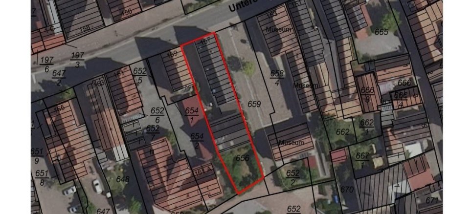 Lageplan des Grundstückes in der Unteren Hauptstraße