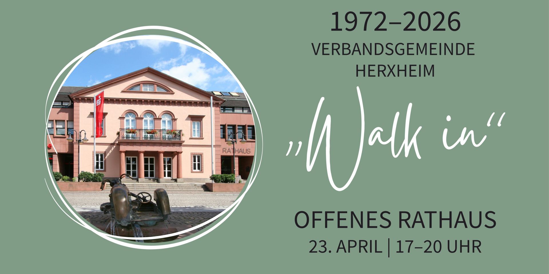 Walk In Banner (Bauzaun) (160 x 90 cm) - Banner Rathaus